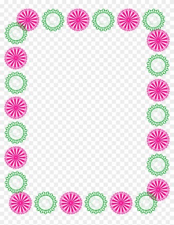 Green And Pink Clipart Circle Border Design 2016 Sadiakomal - Border Pink Design Clipart