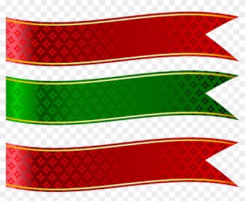 Green And Red Banners Set Png Clipart Picture - Banner Shapes Png