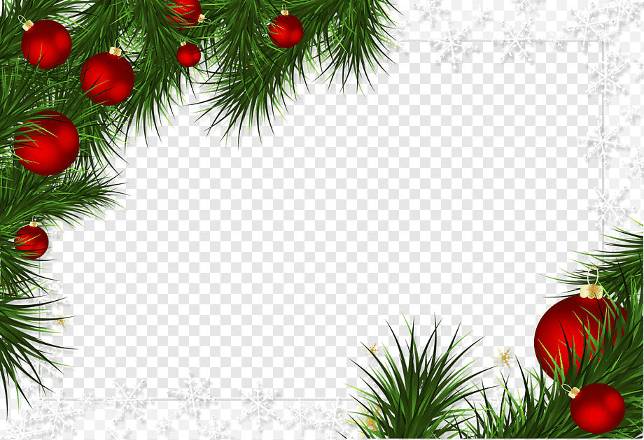 green and red Christmas themed border, Borders and Frames Christmas decoration Frames Christmas ornament, Christmas, holidays, branch, computer Wallpaper png