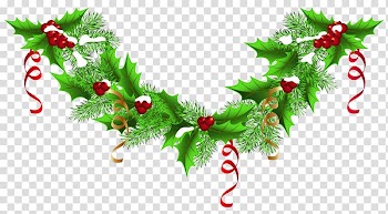 Green and red Christmas-themed garland illustration, Christmas Garland Wreath , Christmas Pine Garland transparent background PNG clipart