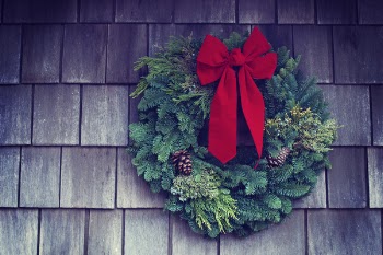 Green and Red Christmas Wreath