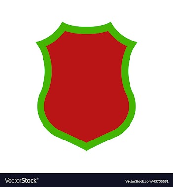 green and red glossy seafty badge