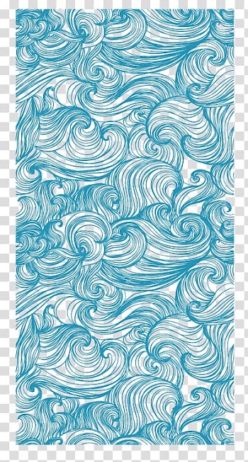 Green and white floral illustration, Wind wave Sea Ocean Pattern, Blue ocean wave pattern background transparent background PNG clipart