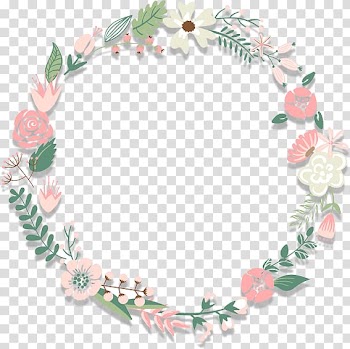 Green and white floral wreath illustration, Wreath Flower, Flowers ring transparent background PNG clipart