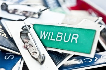 Green and White Wilbur Text