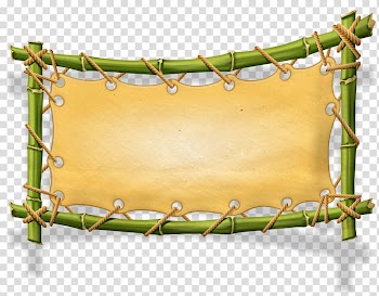 Green and yellow bamboo frame art, Computer Icons Label , wooden board transparent background PNG clipart