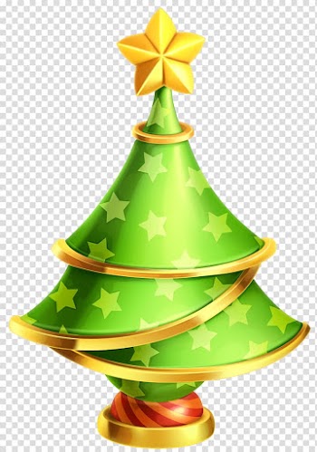 Green and yellow Christmas tree illustration, Christmas tree , Christmas Tree Decor transparent background PNG clipart