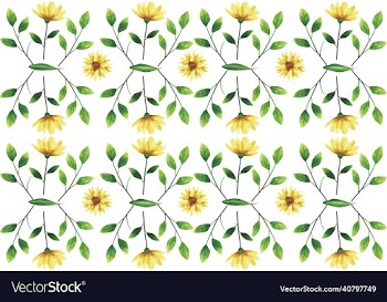 green and yellow flower pattern