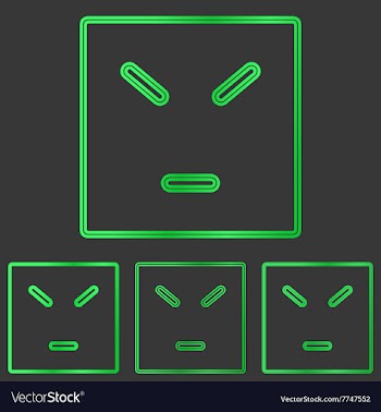 Green anger concept logo design set vector image