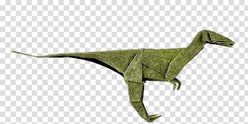 Green animal , Origami Dinosaur transparent background PNG clipart