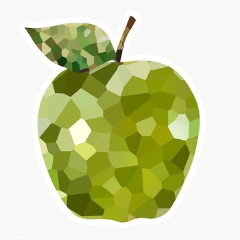 Green apple crystallized style sticker design element | Free  transparent png - 2341172