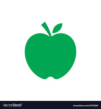 green apple solid icon