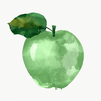 Green apple watercolor illustration design element  | Free  transparent png - 2337117
