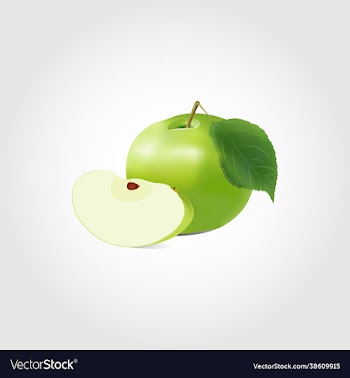 green apple with background