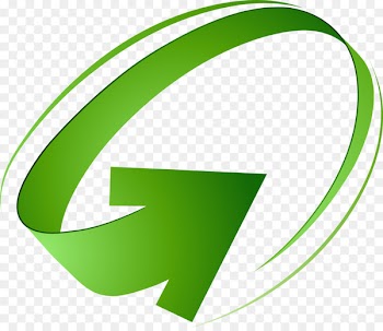 Green Arrow Arc Clip art - Green arc arrow 