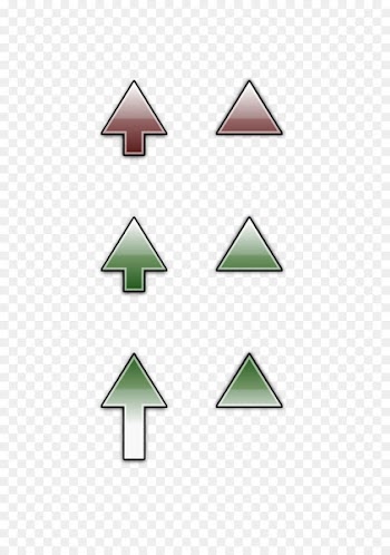 Green Arrow Clip art - triangular arrow 