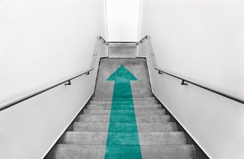Green Arrow on Stairs