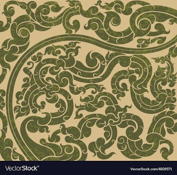 Green art pattern vector image