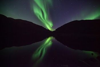 Green Aurora Borealis