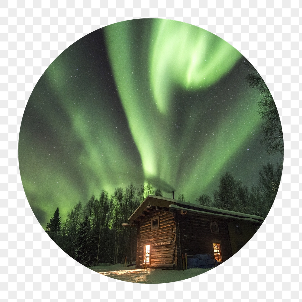 Green aurora png lights badge | Free PNG - rawpixel