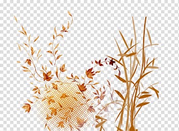 Green , Autumn leaves decorative pattern transparent background PNG clipart