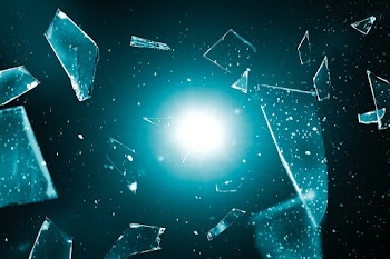 Green background PSD with shattered glass… | Free stock illustration | High Resolution graphic