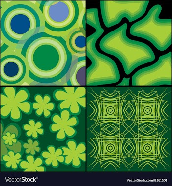 Green Background Set for Design vector image