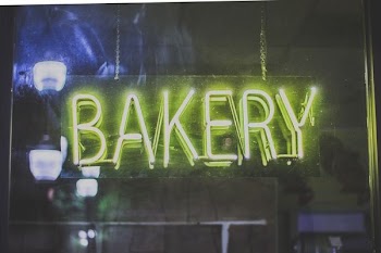 green bakery LED signage