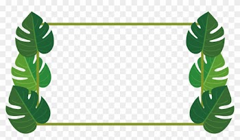 Green Banana Leaf Frame - Frame Line Png Green
