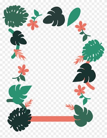 Green Banana Leaves Border - Leaf