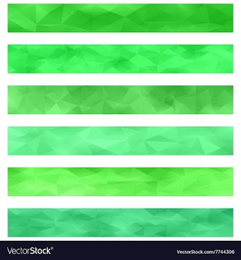 Green banner background set vector image