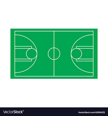 green basketball court icon