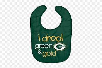 Green Bay Packer I Drool Green &amp; Gold All Pro Bib With - Nhl Minnesota Wild Wcra2194714 All Pro Baby Bib