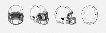 Green Bay Packers American Football Helmets Atlanta Falcons Buffalo Bills Riddell - Football Helmet Template 
