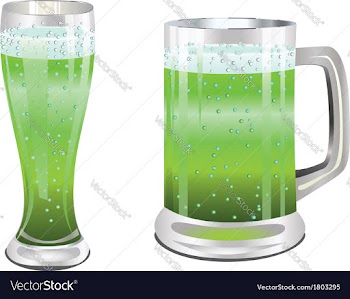 Green beer glass vector image