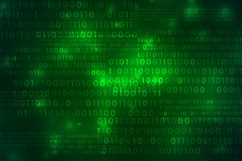 Green binary code technology digital background design Free Vector