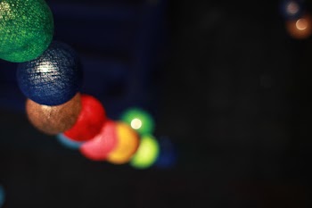 Green Blue and Brown Multicolored Ball Ornament