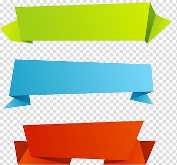 Green, blue, and red ribbons illustration, Paper Web banner, Colors notes transparent background PNG clipart