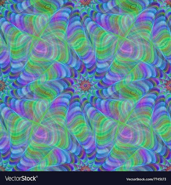 Green blue colorful seamless fractal pattern vector image