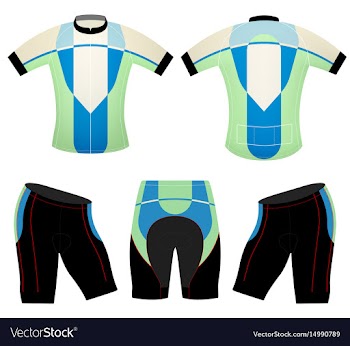 Green blue cycling vest design vector image