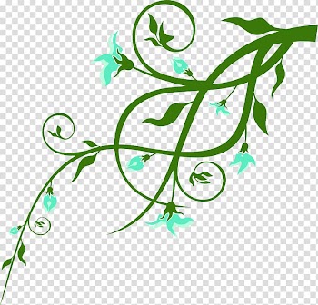 Green Blue, Flowers line transparent background PNG clipart