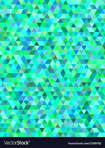 Green blue triangle mosaic background vector image