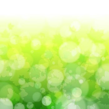 Green Blurry Nature Background with Bokeh Bubbles
