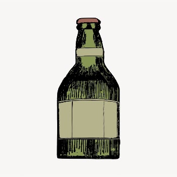 Green bottle sticker, vintage object | Free PSD - rawpixel