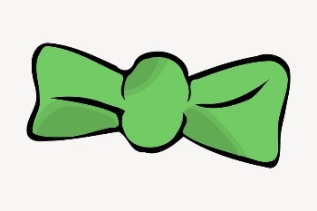 Green bow clipart, illustration vector. | Free Vector - rawpixel