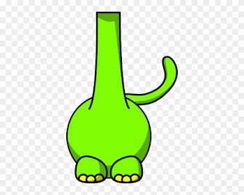 Green Brontosaurus Body - Baby Dinosaur Clip Art Black And White
