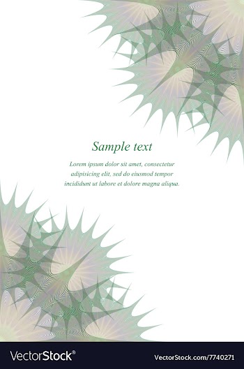 Green brown page corner design template vector image