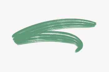 Green brush stroke collage element | Free Vector - rawpixel