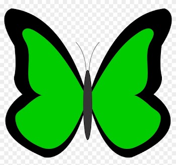 Green Butterfly Clipart Free Download Clip Art - Green Flowers Clip Art