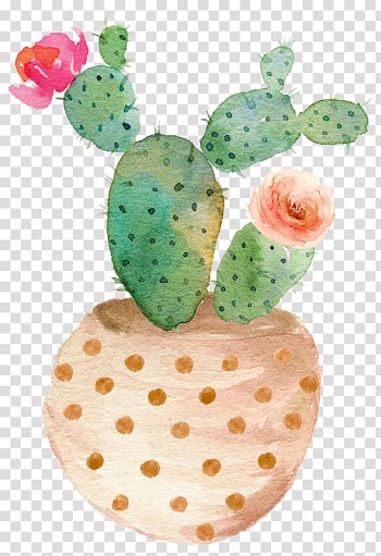 Green cactus painting, Watercolor painting Succulent plant Cactaceae Canvas, watercolor cactus transparent background PNG clipart